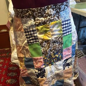 Vintage handmade large  patchwork apron probably 60s or 70s- excellent shape